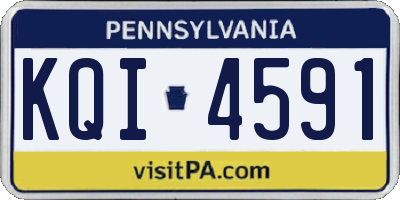 PA license plate KQI4591