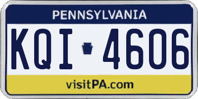 PA license plate KQI4606