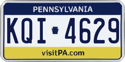 PA license plate KQI4629
