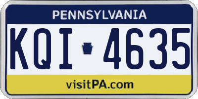 PA license plate KQI4635