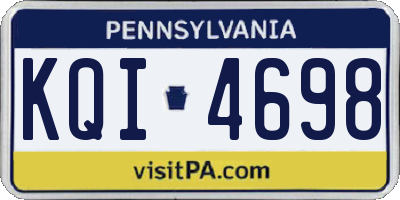 PA license plate KQI4698