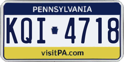 PA license plate KQI4718
