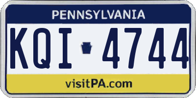 PA license plate KQI4744