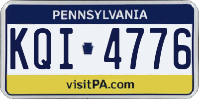 PA license plate KQI4776