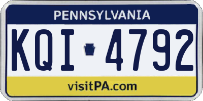 PA license plate KQI4792
