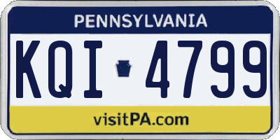 PA license plate KQI4799