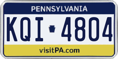 PA license plate KQI4804