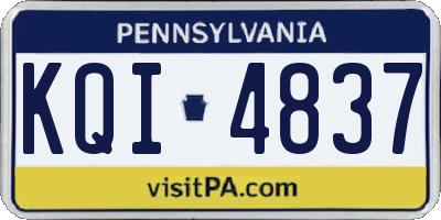 PA license plate KQI4837
