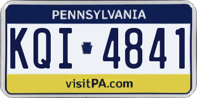 PA license plate KQI4841