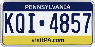 PA license plate KQI4857