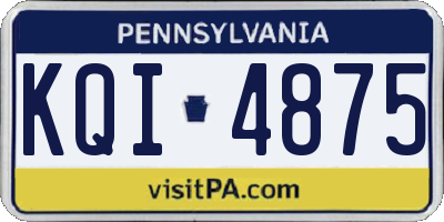 PA license plate KQI4875