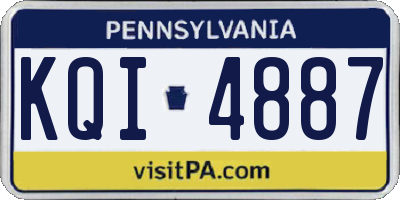 PA license plate KQI4887