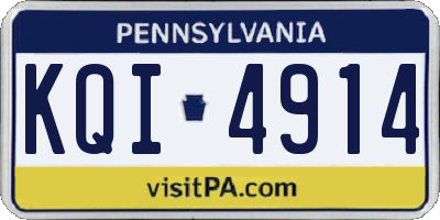 PA license plate KQI4914