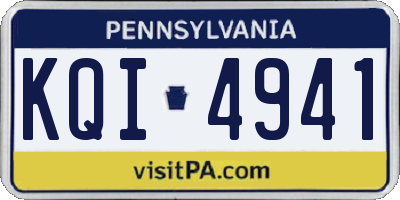 PA license plate KQI4941