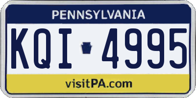 PA license plate KQI4995