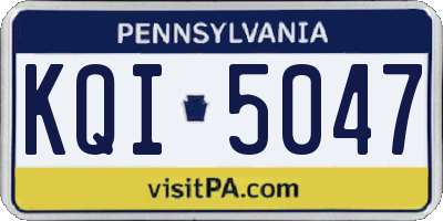PA license plate KQI5047