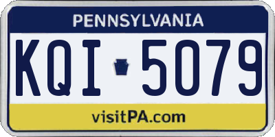 PA license plate KQI5079