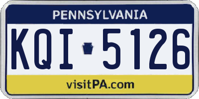 PA license plate KQI5126
