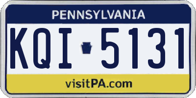 PA license plate KQI5131