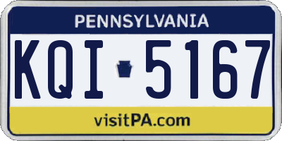 PA license plate KQI5167