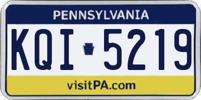 PA license plate KQI5219