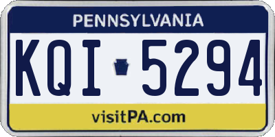 PA license plate KQI5294