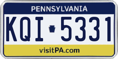 PA license plate KQI5331