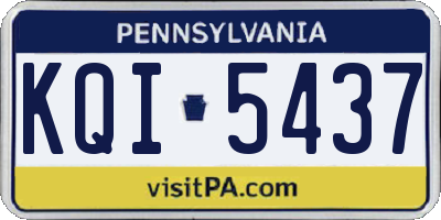 PA license plate KQI5437