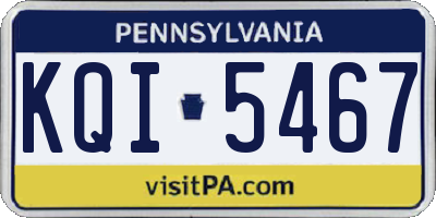 PA license plate KQI5467