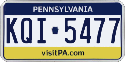 PA license plate KQI5477