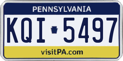 PA license plate KQI5497