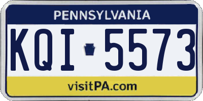 PA license plate KQI5573