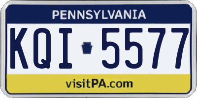 PA license plate KQI5577