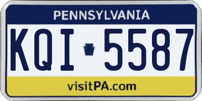 PA license plate KQI5587