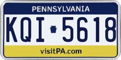 PA license plate KQI5618