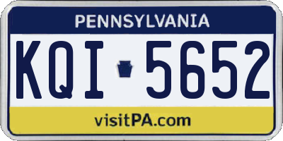PA license plate KQI5652