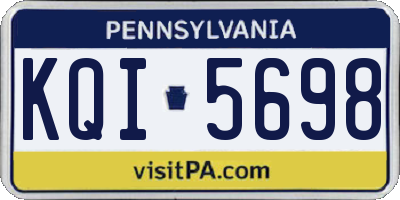 PA license plate KQI5698