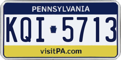 PA license plate KQI5713