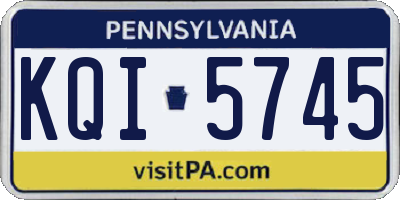 PA license plate KQI5745