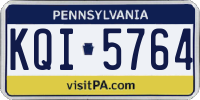 PA license plate KQI5764