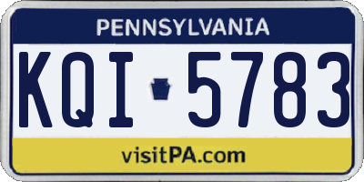 PA license plate KQI5783