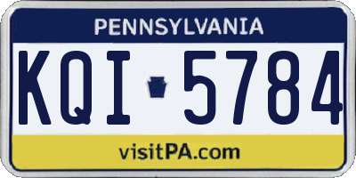 PA license plate KQI5784