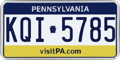 PA license plate KQI5785
