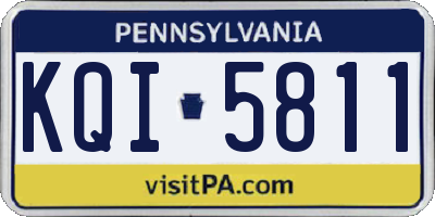 PA license plate KQI5811