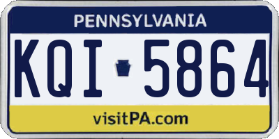 PA license plate KQI5864
