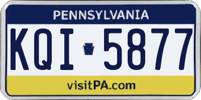 PA license plate KQI5877