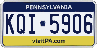 PA license plate KQI5906