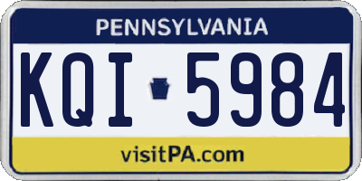 PA license plate KQI5984