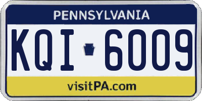 PA license plate KQI6009