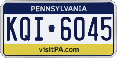 PA license plate KQI6045